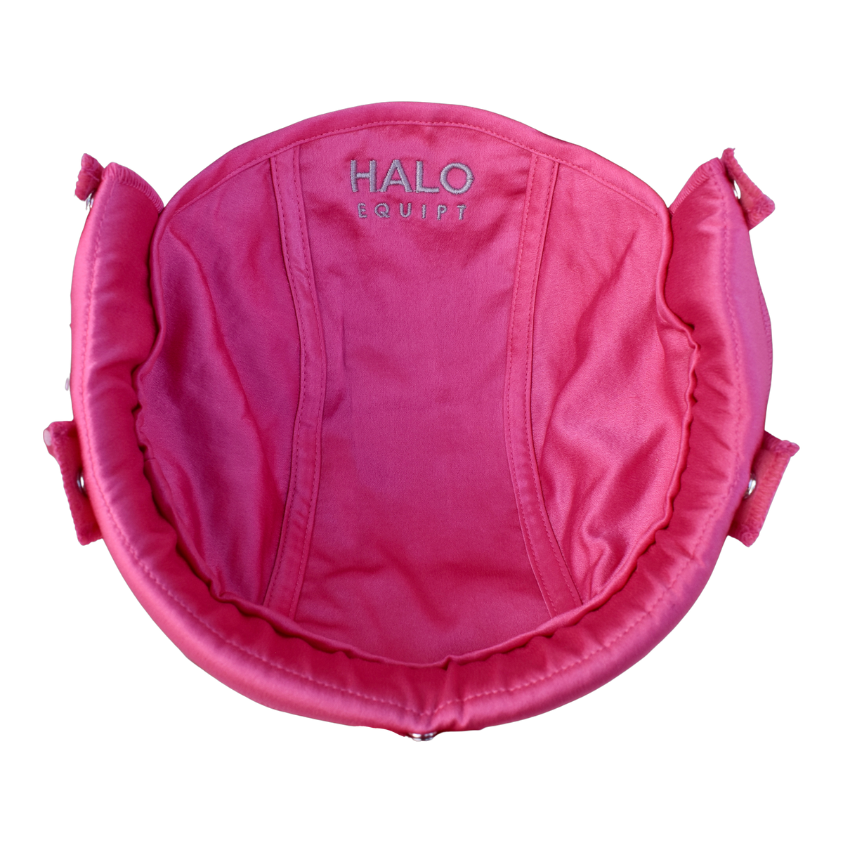 Pink HALO Lid Liner seen from above, with pale HALO EQUIPT embroidery.